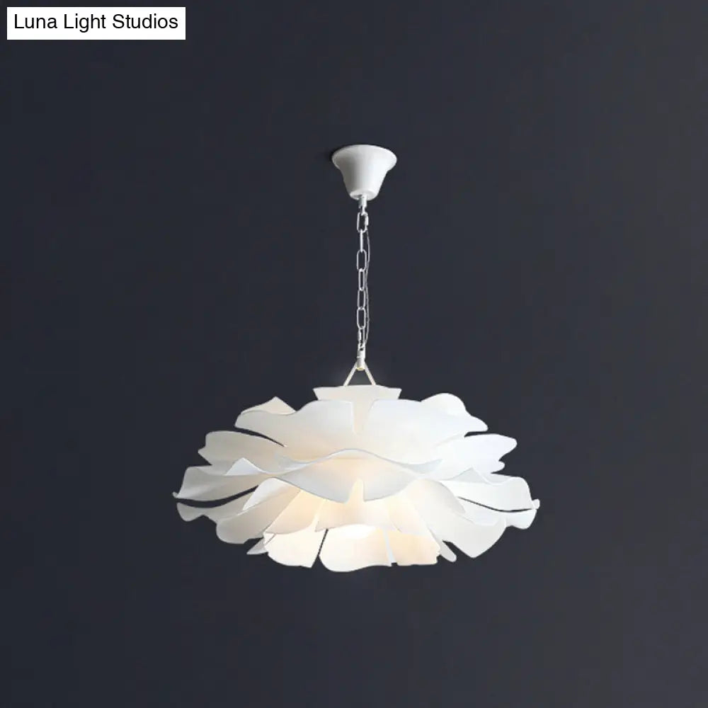 Minimalist Acrylic Flower Pendant Light - 2-Light Ceiling Fixture For Living Room White / 23.5