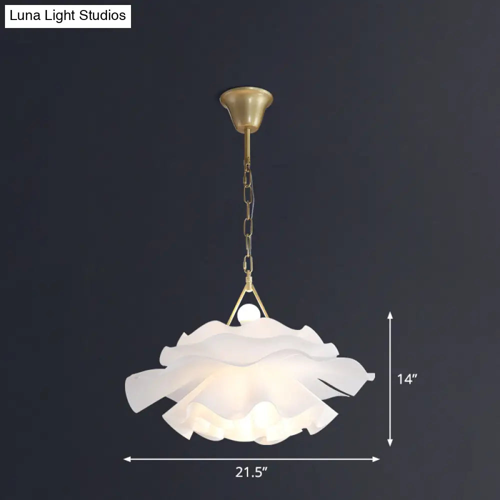 Minimalist Acrylic Flower Pendant Lighting: 2-Light Ceiling Fixture For Living Room