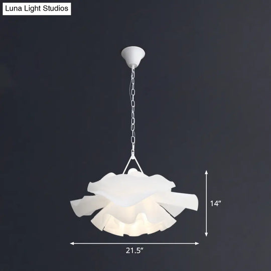 Minimalist Acrylic Flower Pendant Light - 2-Light Ceiling Fixture For Living Room