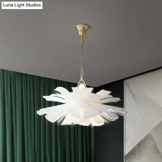 Minimalist Acrylic Flower Pendant Lighting: 2-Light Ceiling Fixture For Living Room