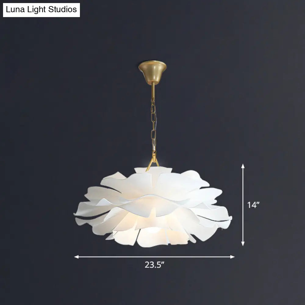 Minimalist Acrylic Flower Pendant Light - 2-Light Ceiling Fixture For Living Room