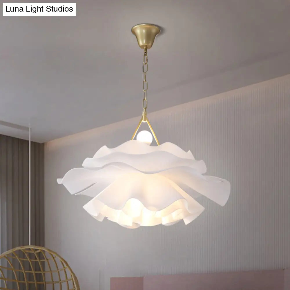 Minimalist Acrylic Flower Pendant Lighting: 2-Light Ceiling Fixture For Living Room