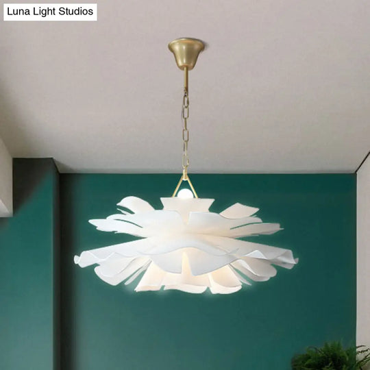 Minimalist Acrylic Flower Pendant Lighting: 2-Light Ceiling Fixture For Living Room