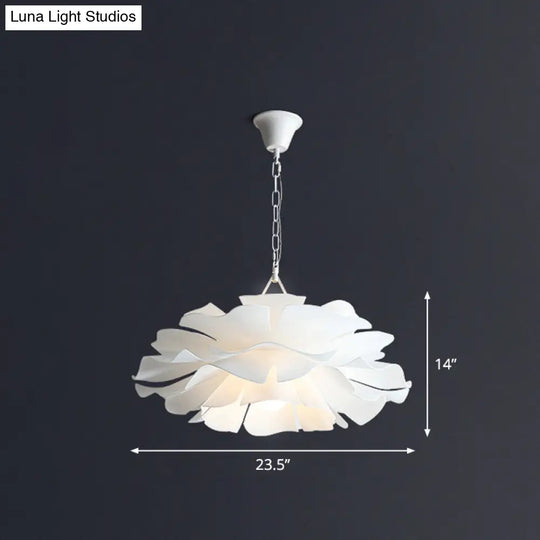 Minimalist Acrylic Flower Pendant Lighting: 2-Light Ceiling Fixture For Living Room