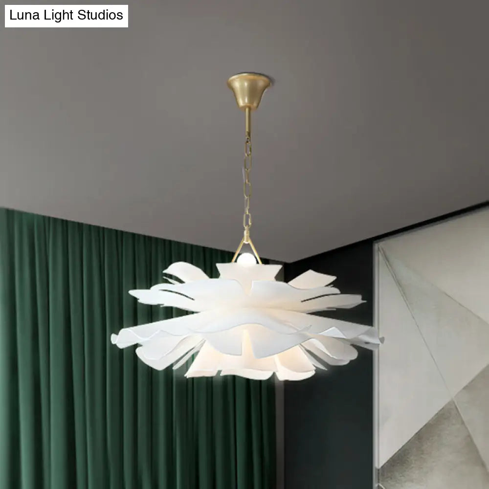 Minimalist Acrylic Flower Pendant Light - 2-Light Ceiling Fixture For Living Room