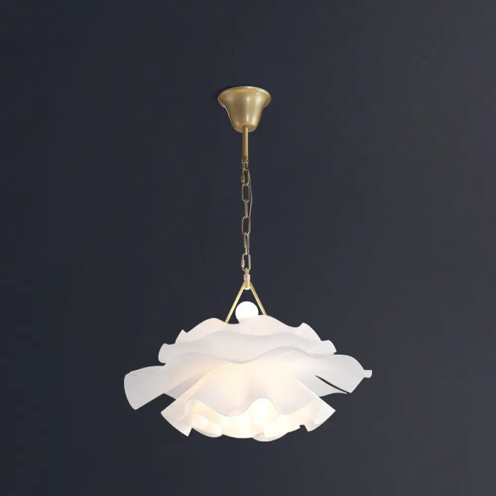 Minimalist Acrylic Flower Pendant Lighting: 2-Light Ceiling Fixture For Living Room Gold / 21.5’’