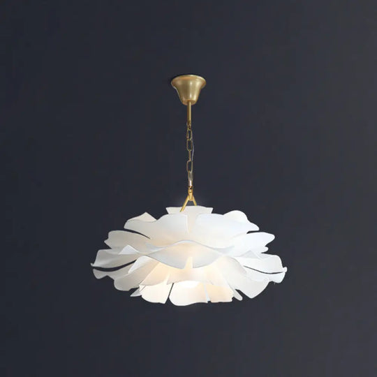 Minimalist Acrylic Flower Pendant Lighting: 2-Light Ceiling Fixture For Living Room Gold / 23.5’’