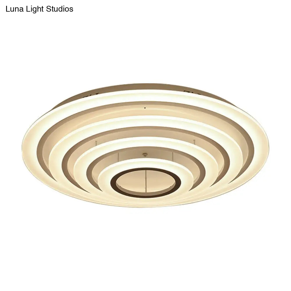 Minimalist Acrylic Flush Mount Led Ceiling Lamp - Multi-Layer 2/3/4-Head Warm/White Light 4 / White