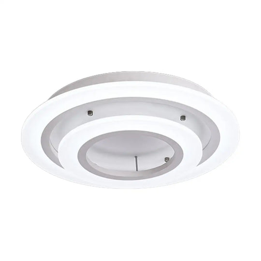 Minimalist Acrylic Flush Mount Led Ceiling Lamp - Multi-Layer 2/3/4-Head Warm/White Light 2 / White