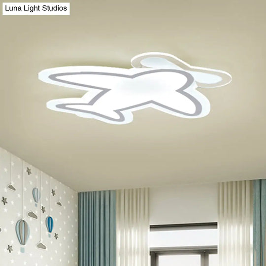 Minimalist Acrylic Flush-Mount Led Ceiling Lamp - White