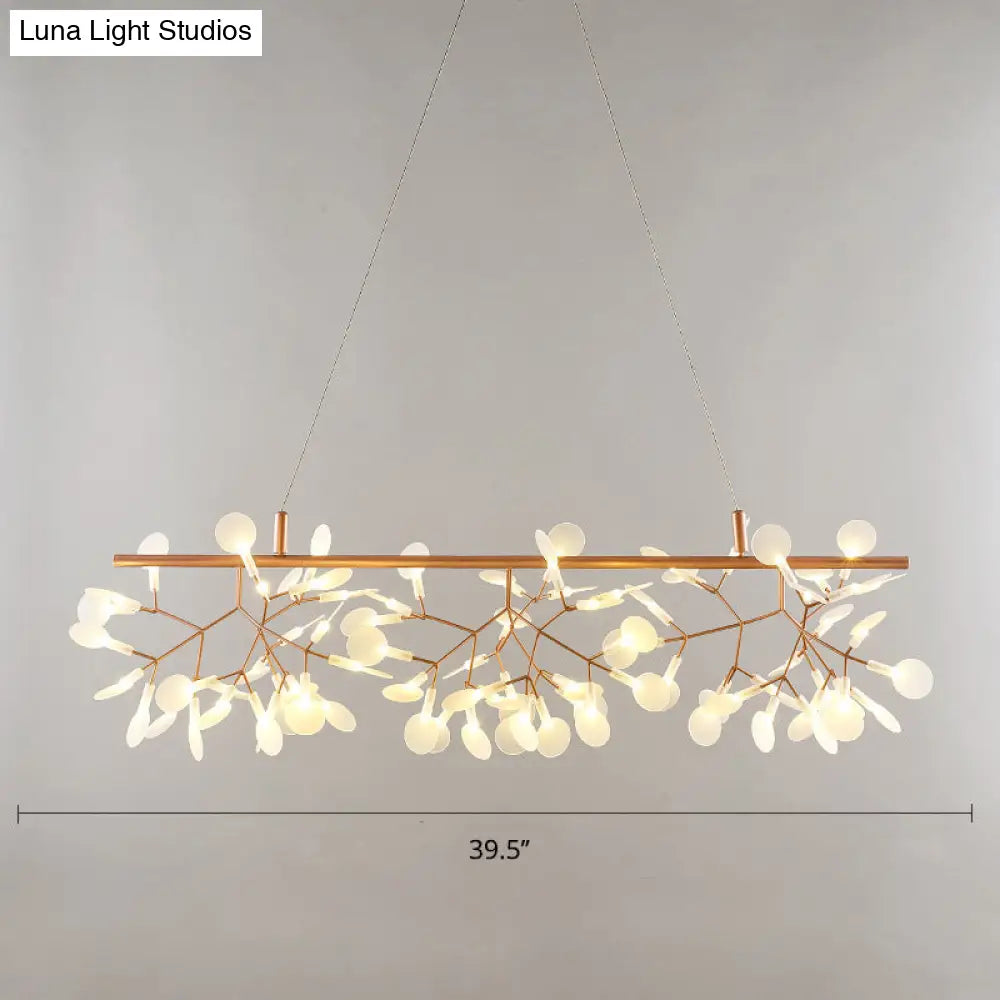 Minimalist Acrylic Gold Pendant Ceiling Lamp - Heracleum Over Island Lighting