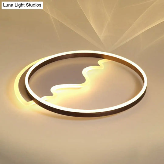 Minimalist Acrylic Led Flush Mount Ring Light For Living Room Coffee’