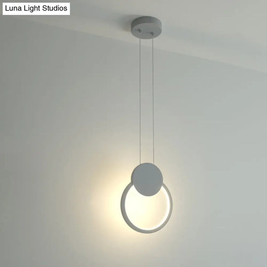 Minimalist Acrylic Pendant Light: Oval/Round/Square Shape Led Black/White