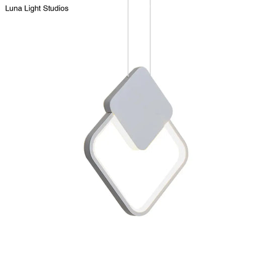 Minimalist Acrylic Pendant Light: Oval/Round/Square Shape Led Black/White