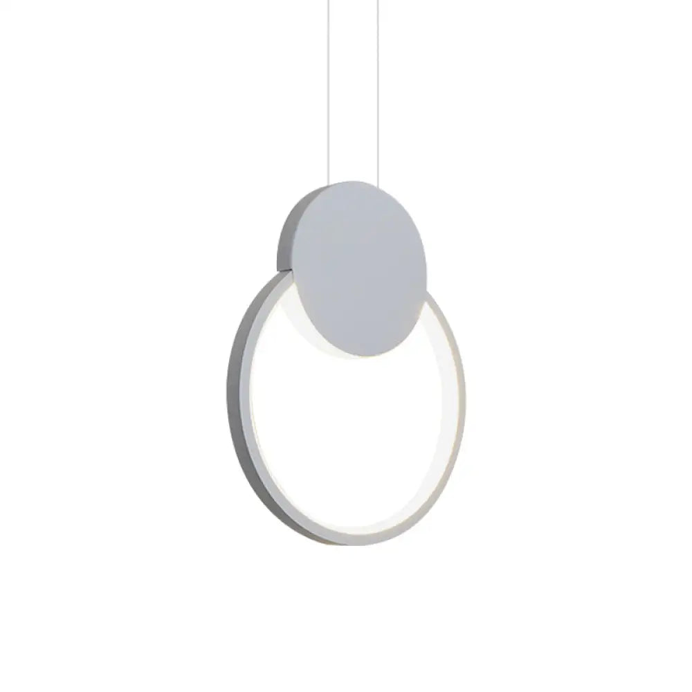 Minimalist Acrylic Pendant Light: Oval/Round/Square Shape Led Black/White White / Round