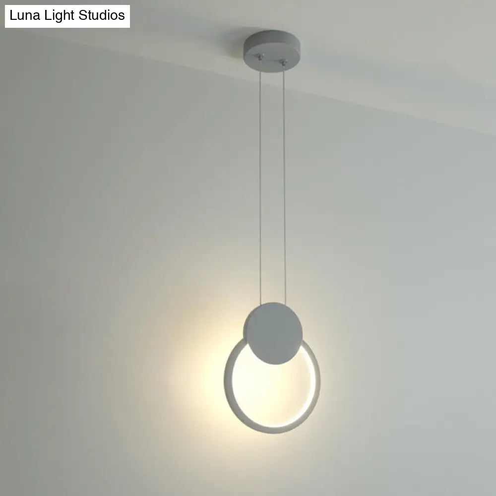 Minimalist Acrylic Hanging Ceiling Light: Oval Round Square Pendant Lighting In Black/White For