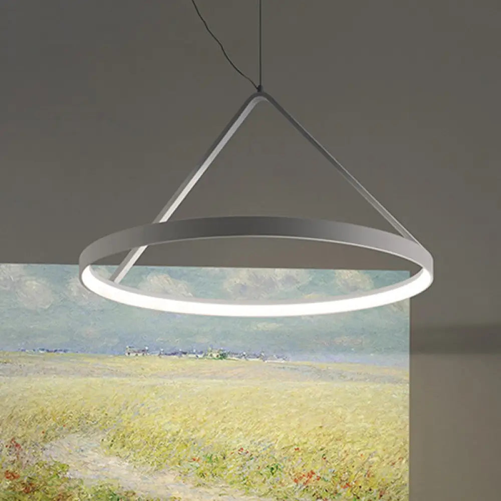 Minimalist Acrylic Round Pendant Light Led Ceiling Lighting Fixture (16’/19.5’/23.5’)