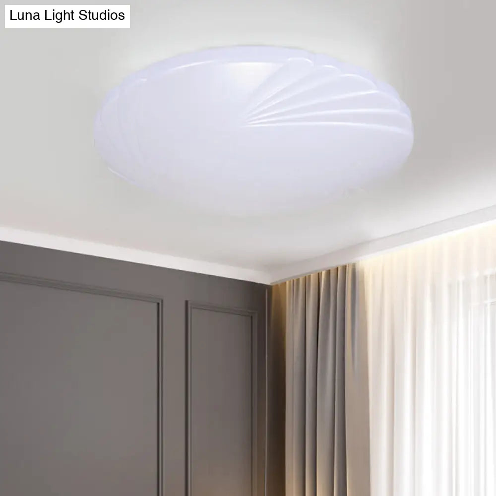 Minimalist Acrylic Shade Led Ceiling Flush Mount - 7.5/9/12 Dia White Light For Bedroom