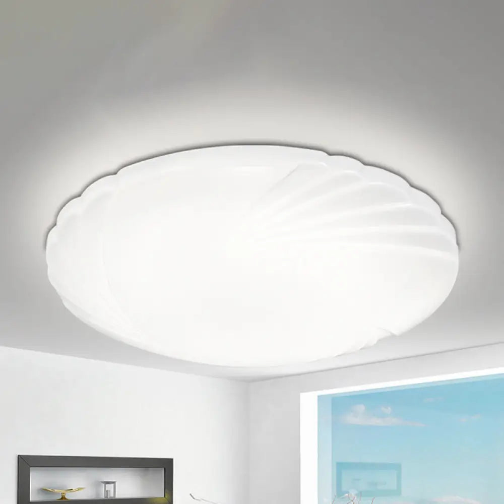 Minimalist Acrylic Shade Led Ceiling Flush Mount - 7.5’/9’/12’ Dia White Light For Bedroom / 7.5’