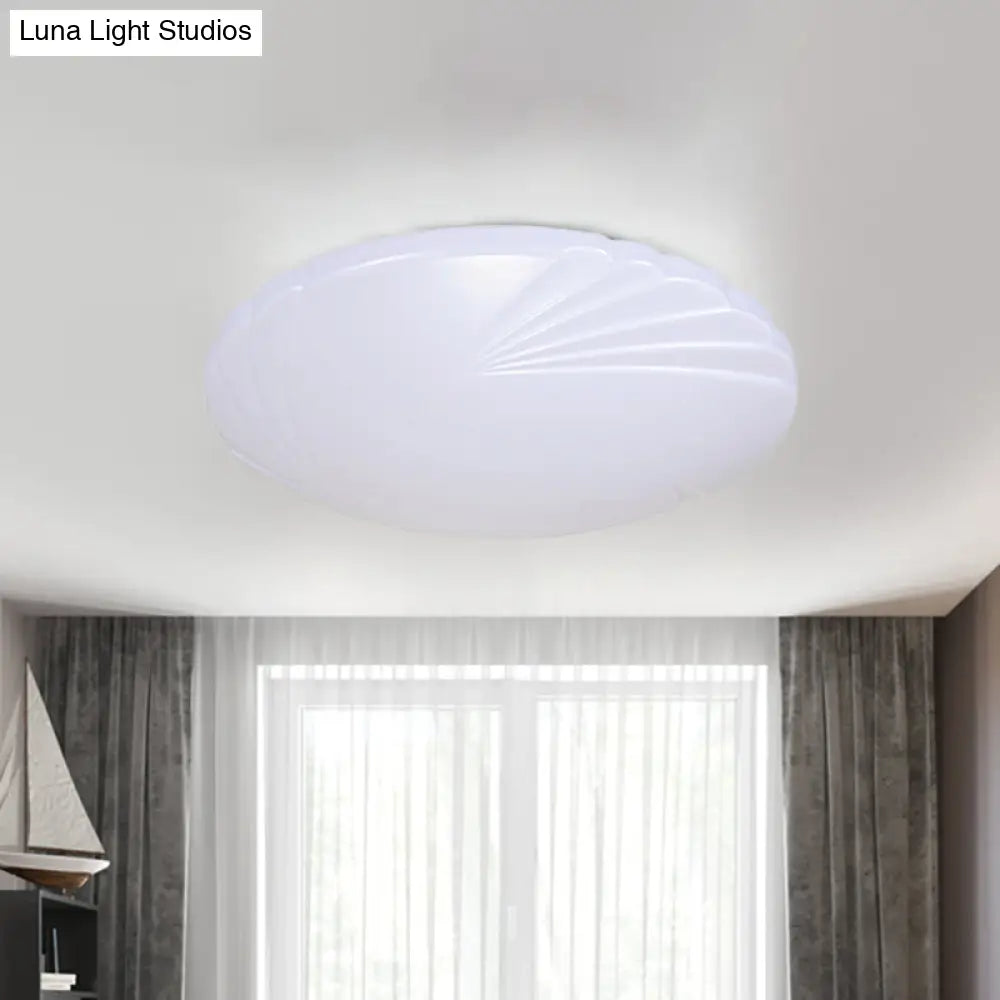 Minimalist Acrylic Shade Led Ceiling Flush Mount - 7.5’/9’/12’ Dia White Light For Bedroom