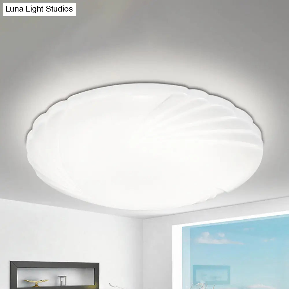 Minimalist Acrylic Shade Led Ceiling Flush Mount - 7.5/9/12 Dia White Light For Bedroom / 7.5