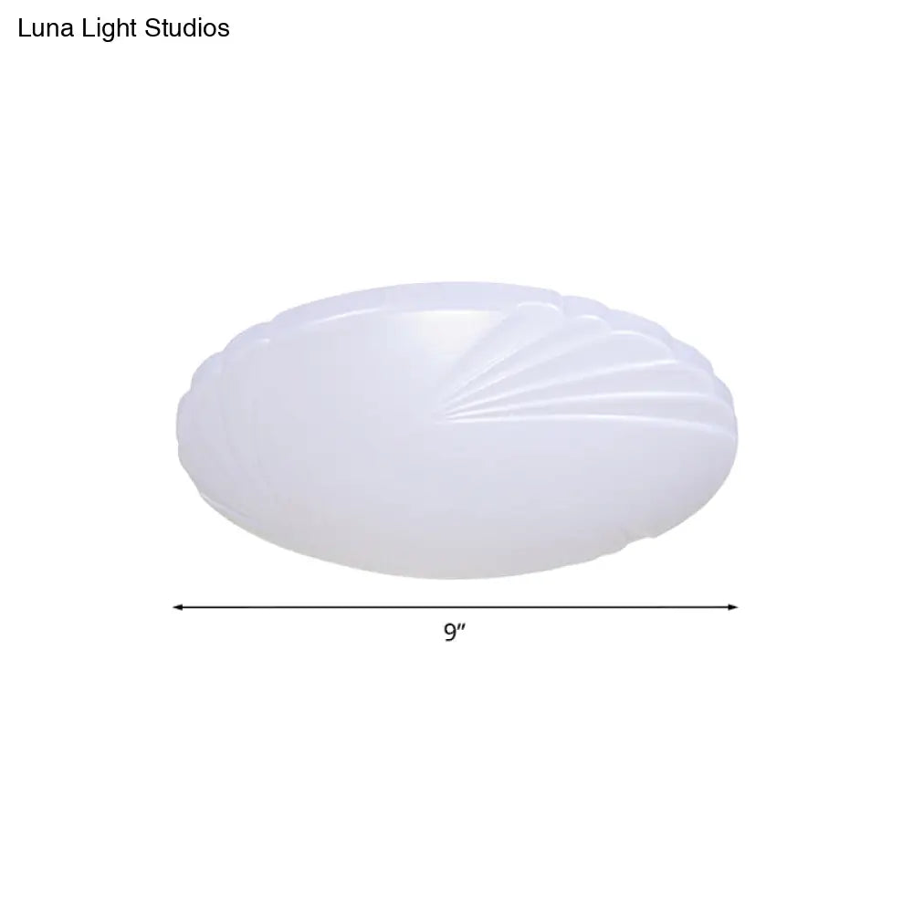 Minimalist Acrylic Shade Led Ceiling Flush Mount - 7.5’/9’/12’ Dia White Light For Bedroom