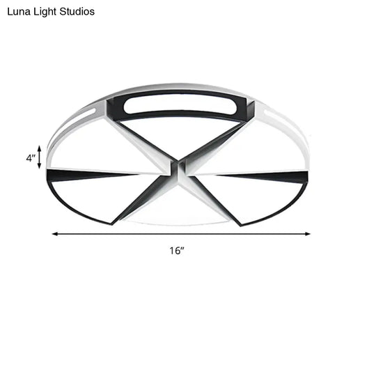 Minimalist Acrylic Triangle Flush Light With Warm/White Led