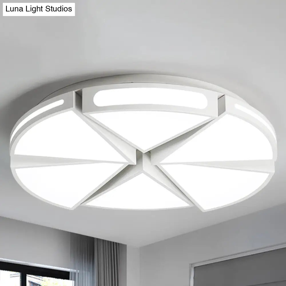 Minimalist Acrylic Triangle Flush Light With Warm/White Led