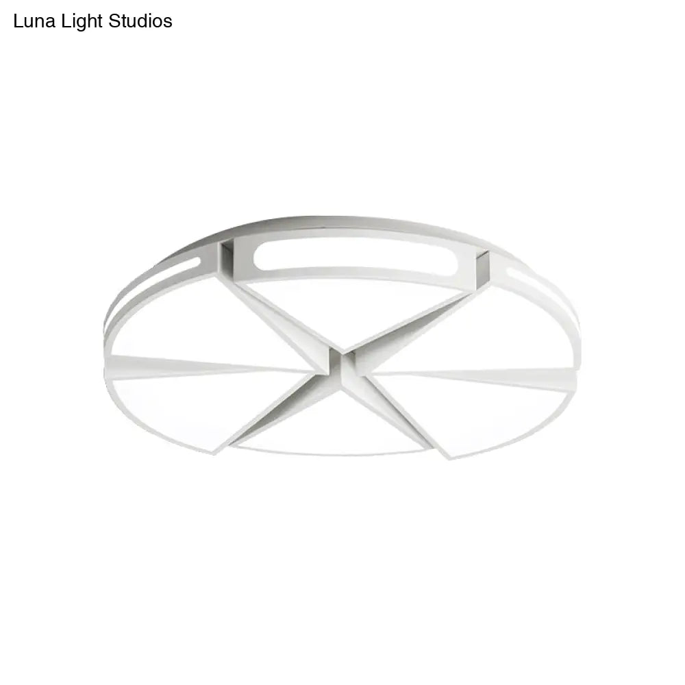 Minimalist Acrylic Triangle Flush Light With Warm/White Led White / 16