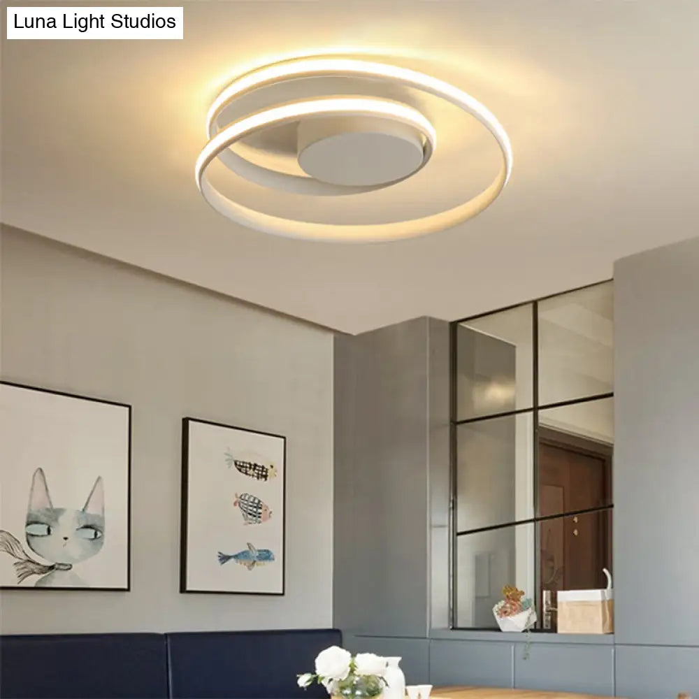 Minimalist Aluminum Led Ceiling Light With Seamless Curve Mounting