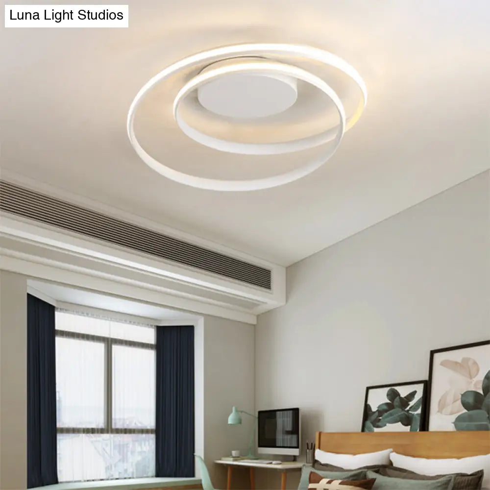 Minimalist Aluminum Led Ceiling Light With Seamless Curve Mounting