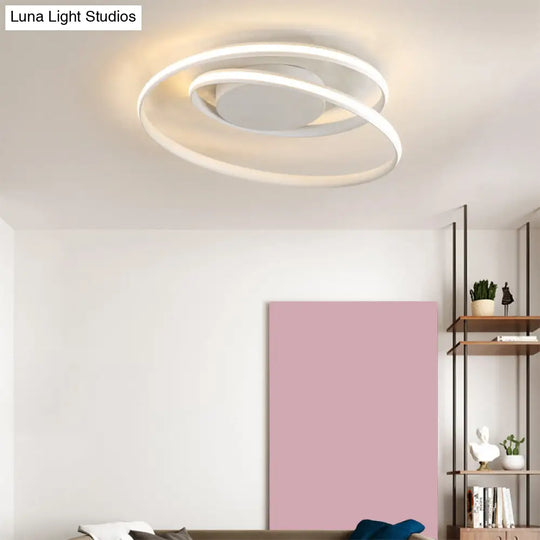 Minimalist Aluminum Led Ceiling Light With Seamless Curve Mounting