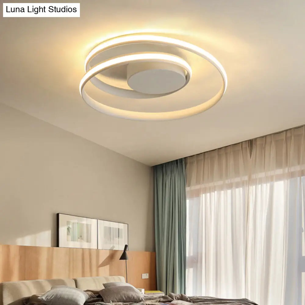 Minimalist Aluminum Led Ceiling Light With Seamless Curve Mounting