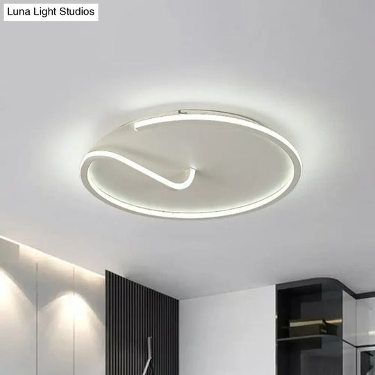 Minimalist Aluminum Led Flush Mount Lighting For Study Room