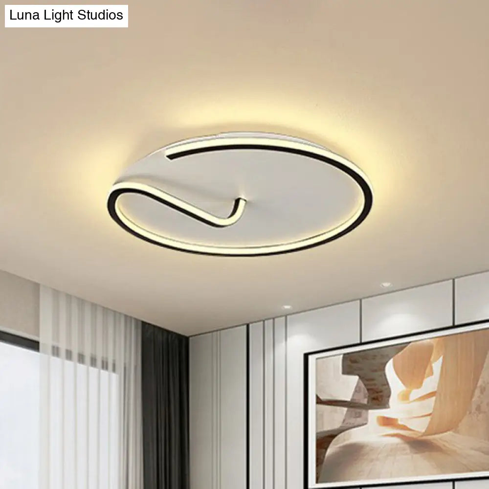 Minimalist Aluminum Led Flush Mount Lighting For Study Room