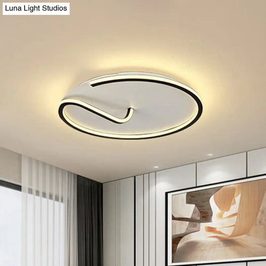 Minimalist Aluminum Led Flush Mount Lighting For Study Room