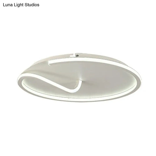 Minimalist Aluminum Led Flush Mount Lighting For Study Room White / Third Gear