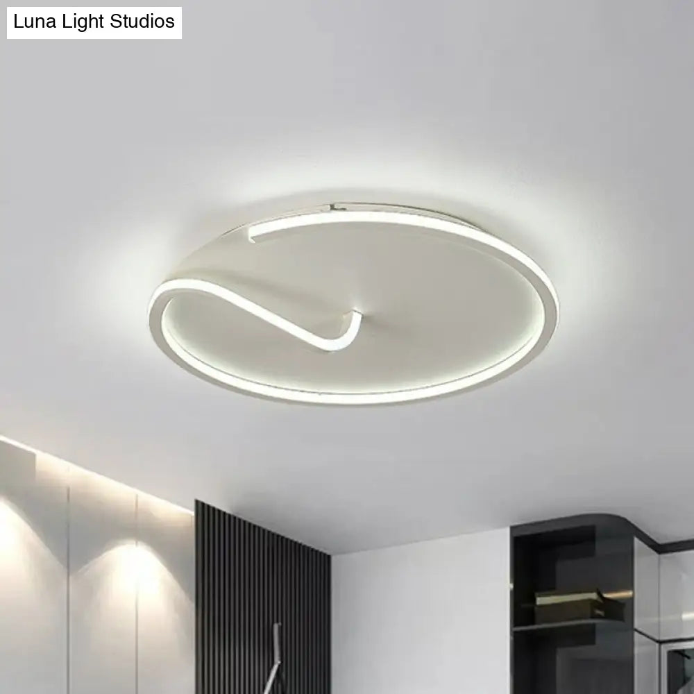 Minimalist Aluminum Led Flush Mount Lighting For Study Room