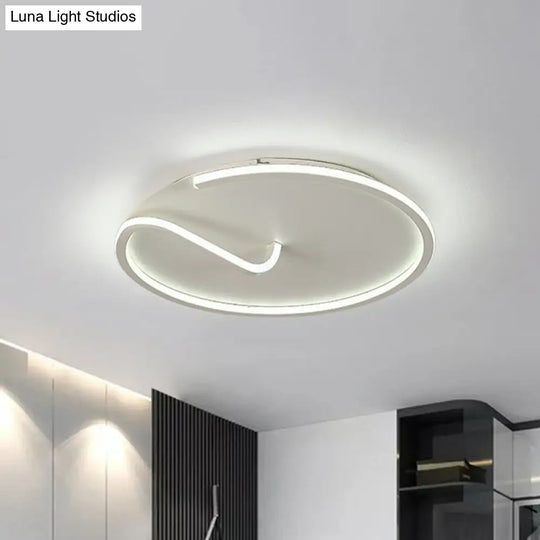 Minimalist Aluminum Led Flush Mount Lighting For Study Room