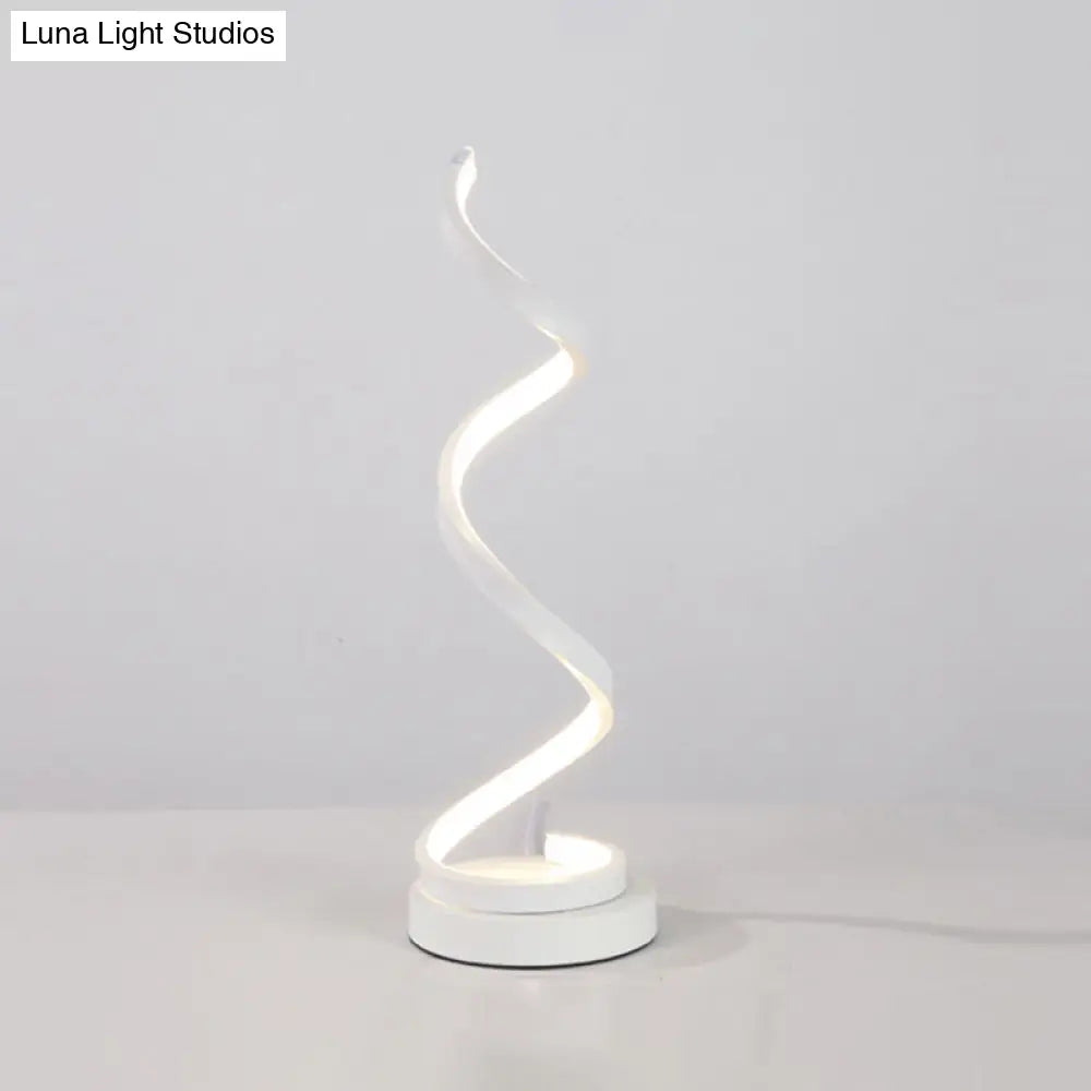 Minimalist Aluminum Led Table Light For Living Room With Line Art Night Lighting