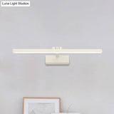 Minimalist Aluminum Wall Lamp - Led Vanity Mirror Light For Bathroom (16/19.5 W) Black/White