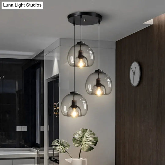 Minimalist Black Glass Pendant Light For Modern Dining Rooms