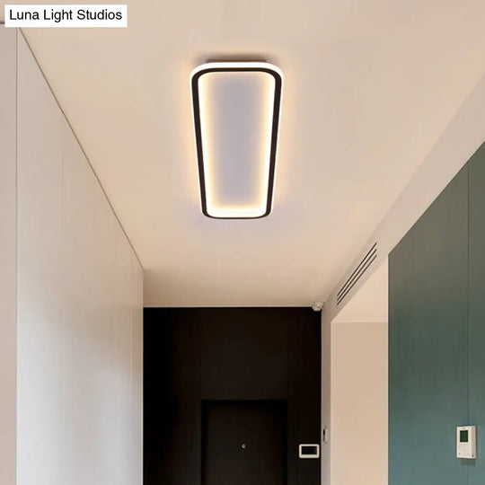 Minimalist Black Led Ceiling Light In Warm/White Available 3 Lengths