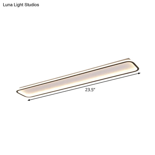 Minimalist Black Led Ceiling Light In Warm/White Available 3 Lengths