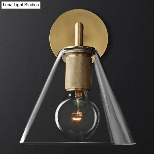 Minimalist Bronze Wall Sconce With Glass Shade Options