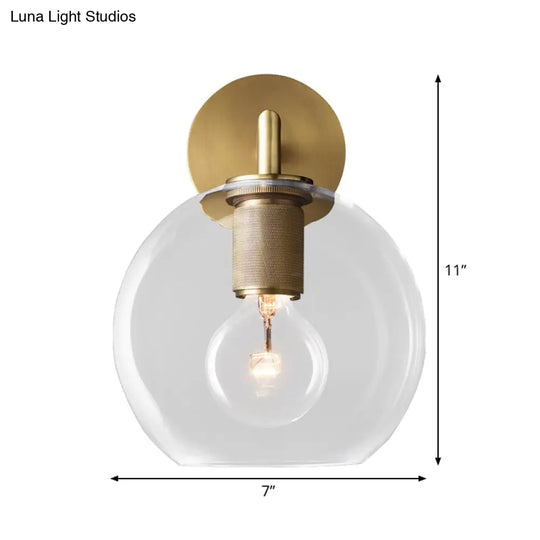 Minimalist Bronze Wall Sconce With Glass Shade Options