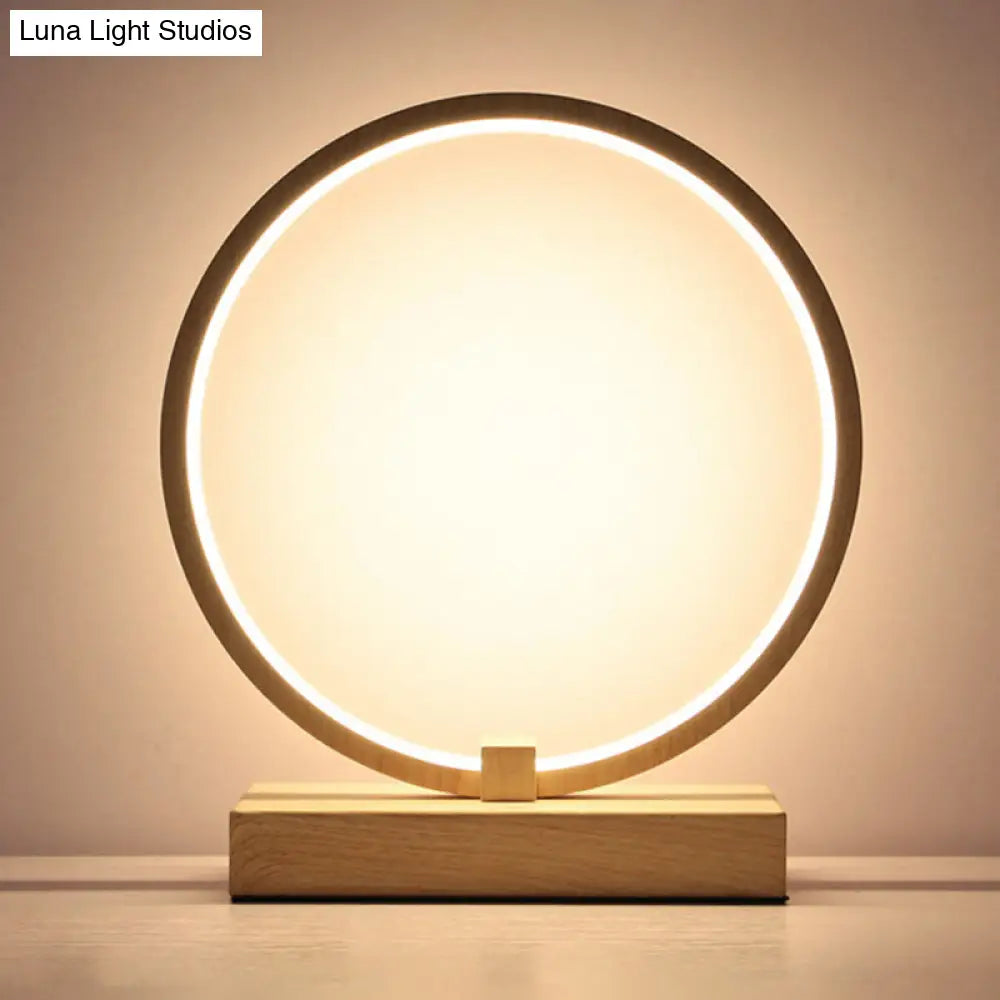 Minimalist Circular Led Night Table Lamp For Bedroom Décor