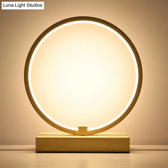 Minimalist Circular Led Night Table Lamp For Bedroom Décor