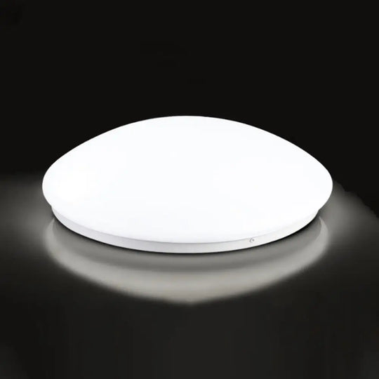 Minimalist Circular White Ceiling Light Fixture With Acrylic Shade - Sizes Available / 12.5’