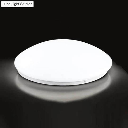 Minimalist Circular White Ceiling Light Fixture With Acrylic Shade - Sizes Available / 12.5